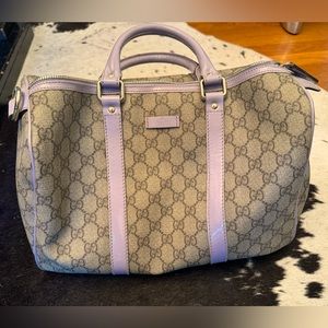 Gucci: JOY BOSTON HANDBAG with Lavender accents